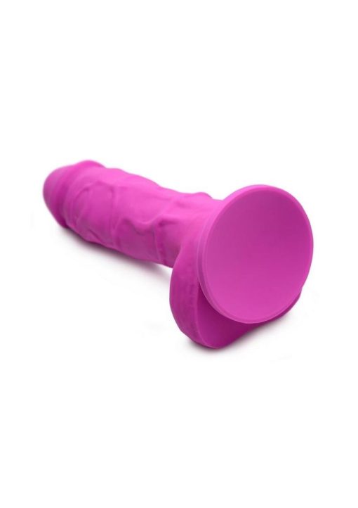 Strap U Power Pecker Silicone 7in Dildo with Balls - Pink - Image 3