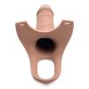 Size Matters Hollow Silicone Dildo Strap-On - Vanilla - Image 3