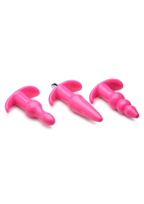 Frisky Thrill Trio Anal Plug Set - Pink