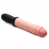 Master Series 8x Auto Pounder Rechargeable Silicone Vibrating and Thrusting Dildo with Handle 10in - Vanilla