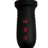 Master Series 8x Auto Pounder Rechargeable Silicone Vibrating and Thrusting Dildo With Handle 10in - Vanilla - Image 3
