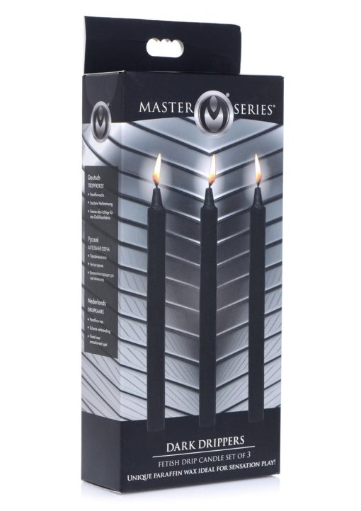 Master Series Dark Drippers Fetish Drip Candles (Set of 3) - Black - Image 2