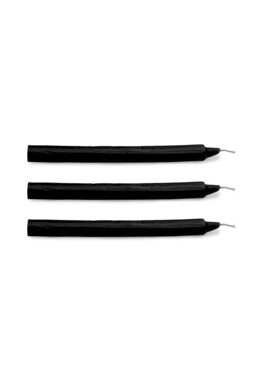 Master Series Dark Drippers Fetish Drip Candles (Set of 3) - Black - Image 3