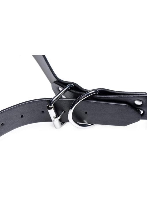 Strict Padded Thigh Sling with Wrist Cuffs - Black - Image 4