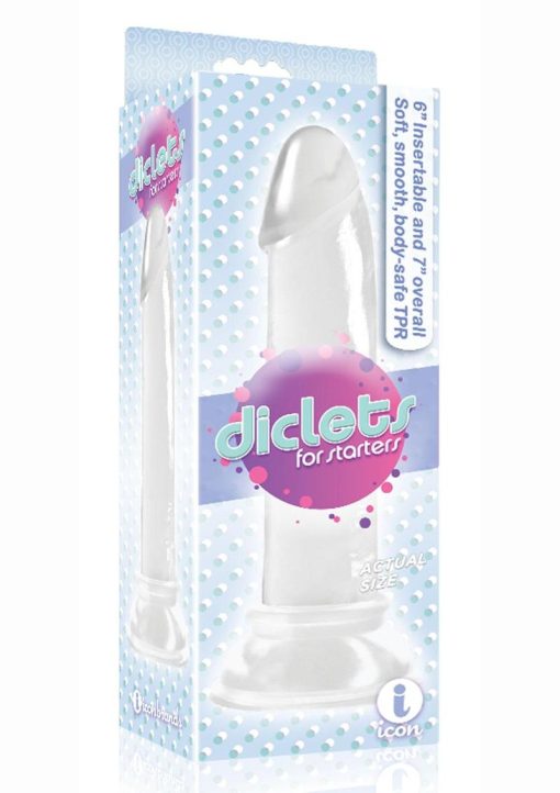 The 9`s - Diclets Jelly Dildo 7in - Clear - Image 2