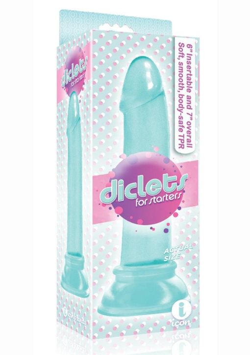 The 9`s - Diclets Jelly Dildo 7in - Aqua - Image 2