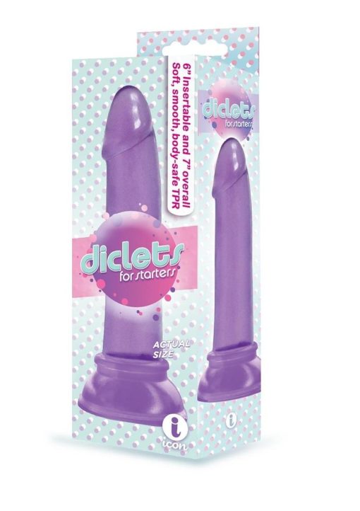 The 9`s - Diclets Jelly Dildo 7in - Purple - Image 2