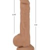 FleshStixxx Dual Density Silicone Bendable Dildo 9in - Caramel - Image 3