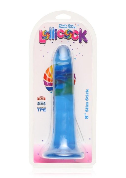 Lollicock Stim Stick Dildo 8in - Berry Ice - Image 2