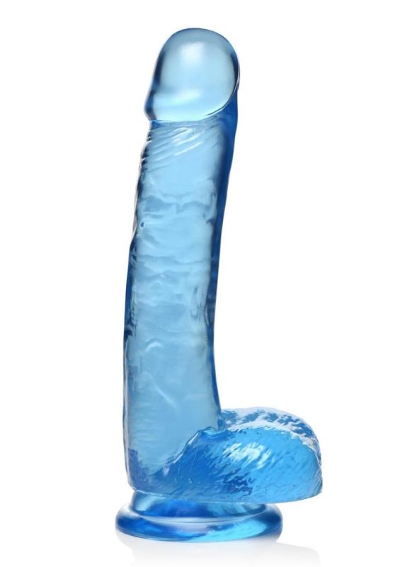 Lollicock Slim Stick Dildo with Balls 7in - Berry Ice