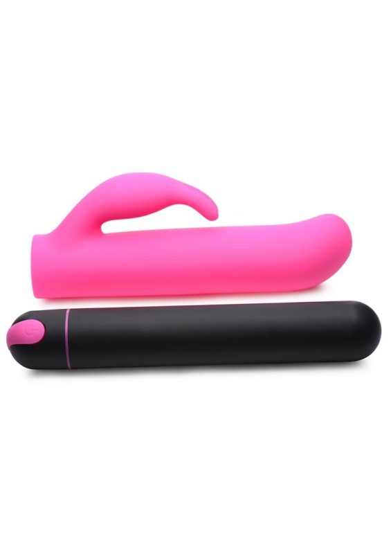 Bang! XL Bullet and Rabbit Silicone Sleeve Set - Pink/Black