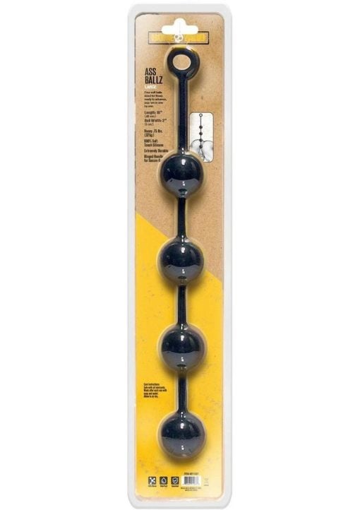 Boneyard Ass Ballz Silicone Anal Beads Large - Black