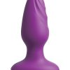 3Some Wall Banger Silicone Rechargeable Anal Plug with Remote Control - Purple