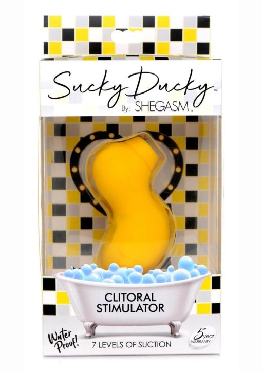 Inmi Shegasm Sucky Ducky Silicone Rechargeable Clitoral Stimulator - Yellow - Image 2