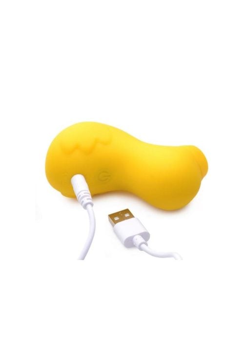 Inmi Shegasm Sucky Ducky Silicone Rechargeable Clitoral Stimulator - Yellow - Image 4