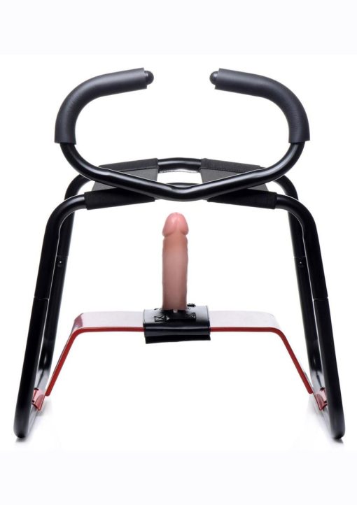 LoveBotz Bangin Bench EZ-Ride Sex Stool With Handles - Black/Red - Image 3