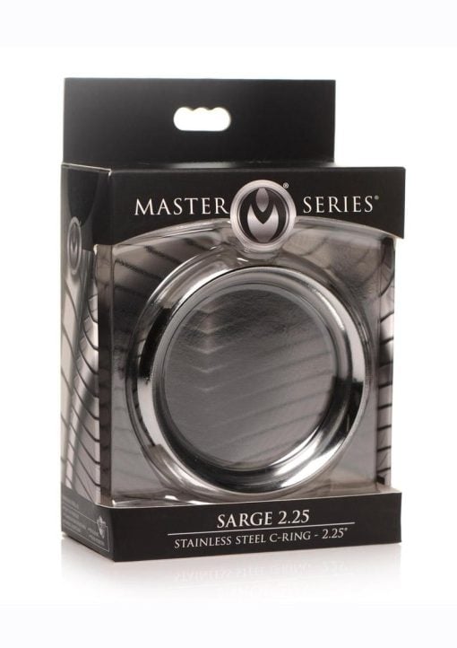 Master Series Sarge 2.25 Stainless Steel Erection Enhancer Cock Ring - Silver - Image 2