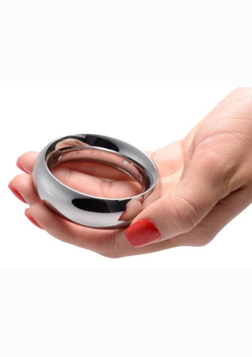 Master Series Sarge 2.25 Stainless Steel Erection Enhancer Cock Ring - Silver - Image 3