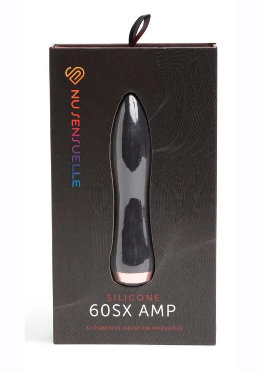 Nu Sensuelle 60SX AMP Silicone Rechargeable Bullet - Black/Rose Gold - Image 2