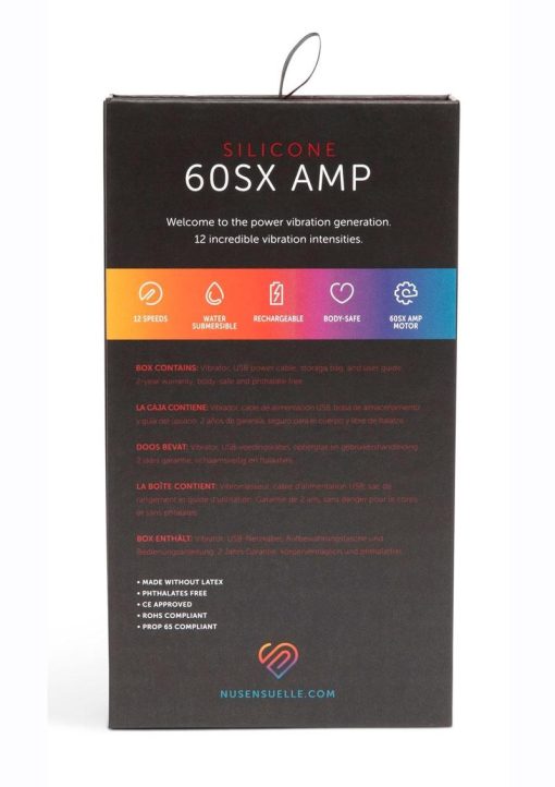 Nu Sensuelle 60SX AMP Silicone Rechargeable Bullet - Black/Rose Gold - Image 4
