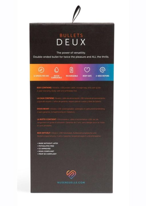 Nu Sensuelle Deux Silicone Rechargeable Bullet - Magenta/Rose Gold - Image 4
