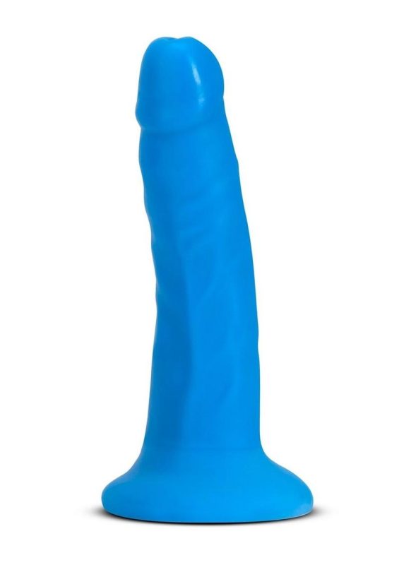 Neo Elite Silicone Dual Density Dildo 6in - Blue