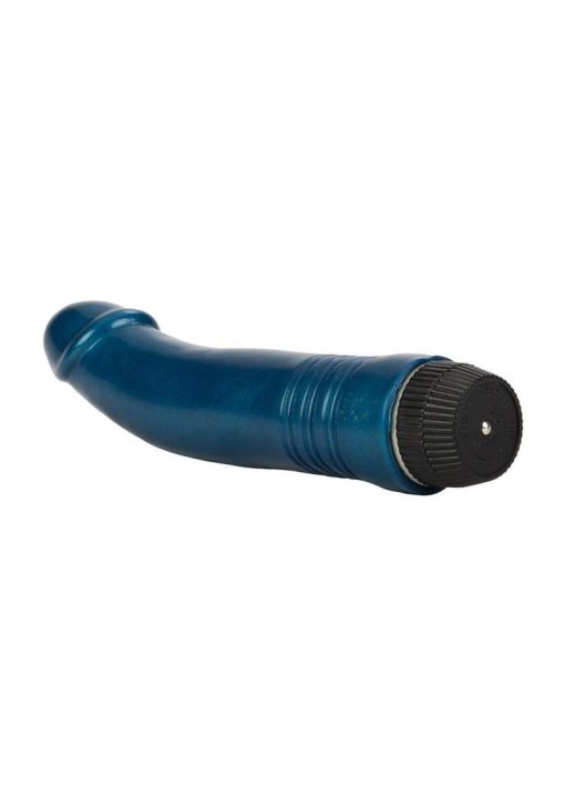 Midnight Vibes Jelly Realistic G-Spot Vibrator Blue 6.5 Inch - Image 4