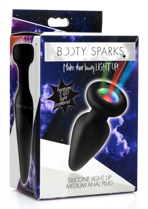 Booty Sparks Silicone Light-Up Anal Plug - Medium - Image 2