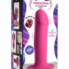 Squeeze-It Vibrating Squeezable Rechargeable Silicone Phallic Dildo - Pink - Image 2