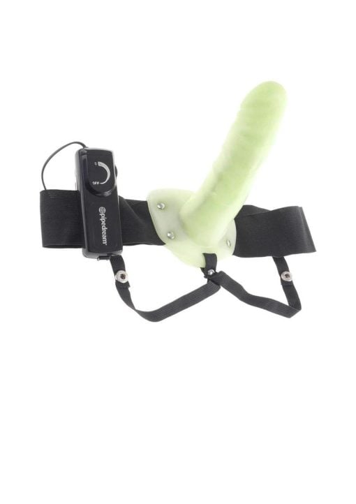 Fetish Fantasy Vibrating Hollow Strap On 6.5 Inch  Glow In Dark - Image 3