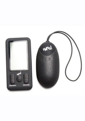 Bang 25x Rechargeable Silicone XL Egg with Remote Control - Black