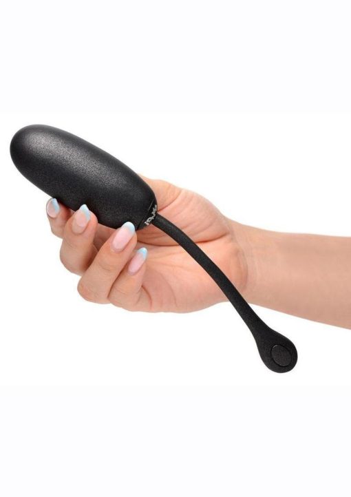 Bang 25x Rechargeable Silicone Plush Egg with Remote Control - Black - Image 4