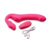 Strap U Licking Vibrating Rechargeable Silicone Strapless Strap-On with Remote Control - Pink - Image 3