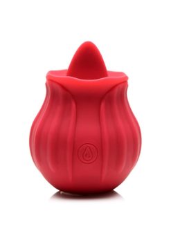 Inmi Bloomgasm Wild Violet Rechargeable Silicone 10X Licking Stimulator - Red