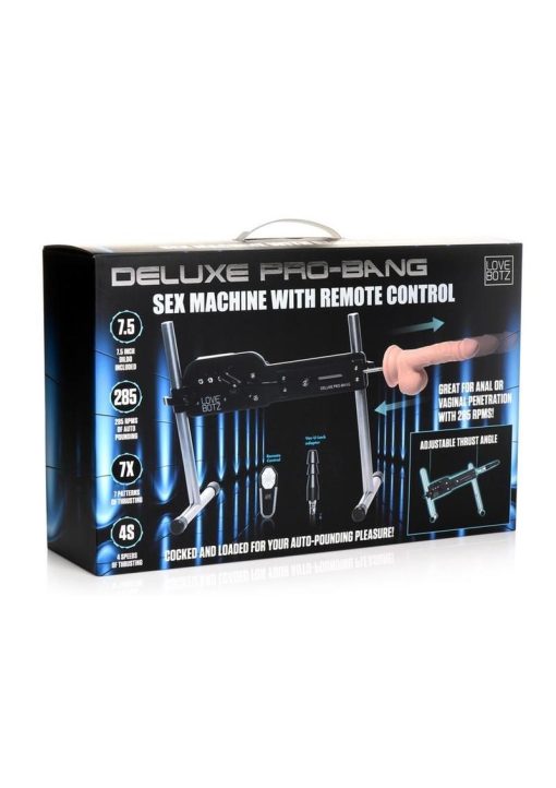 LovBotz Deluxe Pro-Bang Sex Machine with Remote Control - Black - Image 2