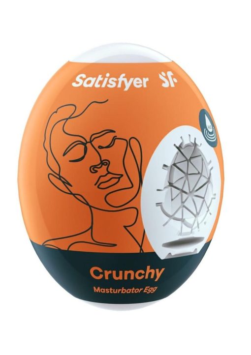 Satisfyer Masturbator Egg Single (Crunchy) - Orange - Image 2