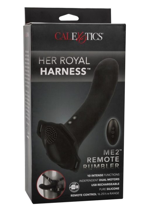 Her Royal Harness ME2 Remote Control Rechargeable Silicone Rumbler Probe - Black - Image 2