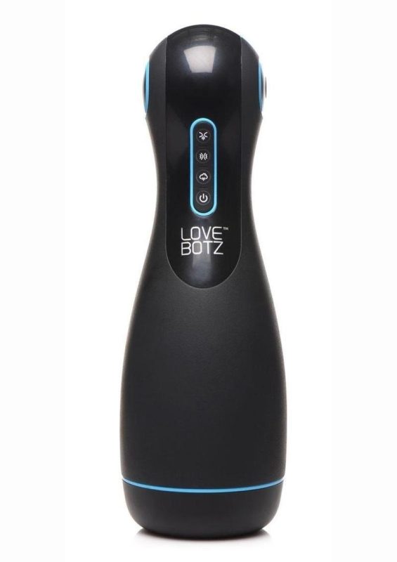 LoveBotz Auto Milker Extreme Rechargeable 16X Sucking Masturbator - Black/Blue
