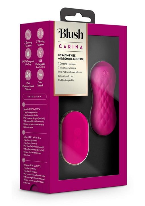 Lush Carina Rechargeable Silicone Vibrating Egg - Velvet Fuchsia - Image 2