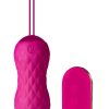 Blush Carina Rechargeable Silicone Vibrating Egg with Remote Control - Velvet Fuchsia