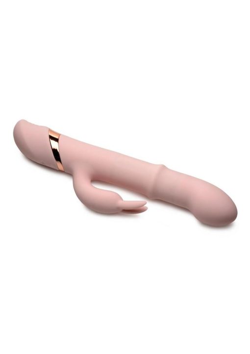 Inmi Sliding Ring Silicone Rabbit Vibrator - Pink - Image 3