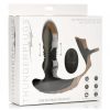 Thunder Plugs Rechargeable 10X Thrusting Silicone Vibrator with Cock and Ball Strap - Black - Image 2