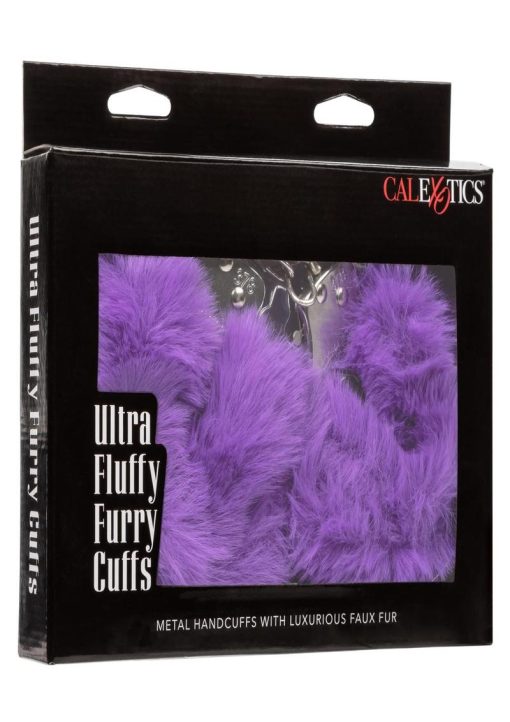 Ultra Fluffy Furry Cuffs - Purple - Image 2