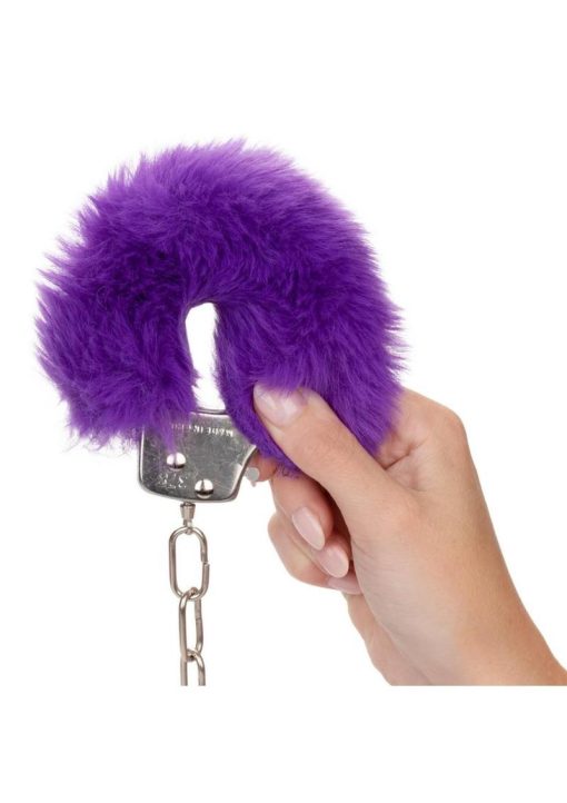 Ultra Fluffy Furry Cuffs - Purple - Image 4