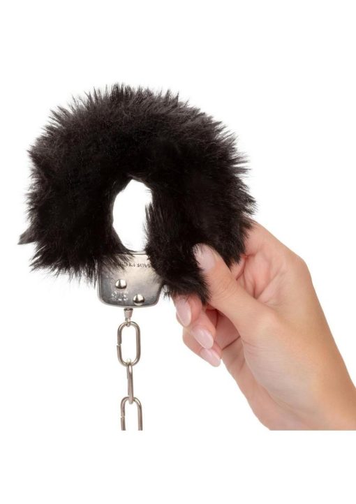 Ultra Fluffy Furry Cuffs - Black - Image 4