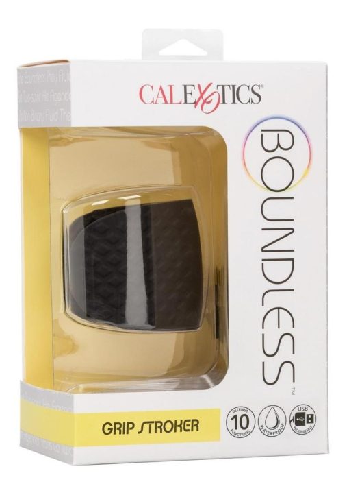 Boundless Grip Rechargeable Silicone Stroker - Black - Image 2