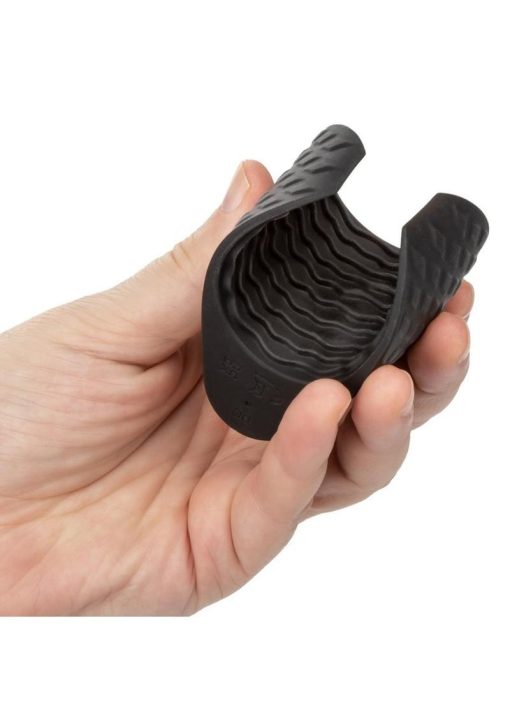 Boundless Grip Rechargeable Silicone Stroker - Black - Image 4