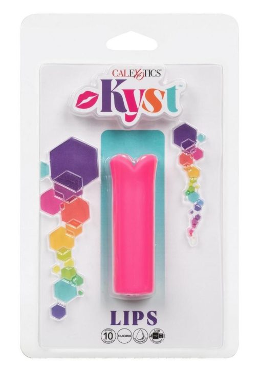 Kyst Lips Rechargeable Silicone Bullet Vibrator - Pink - Image 2