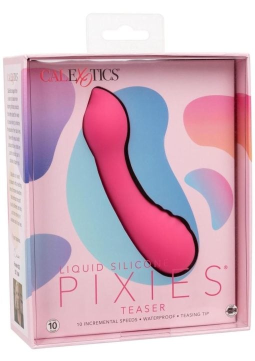 Liquid Silicone Pixies Teaser Rechargeable Vibrator - Pink - Image 2