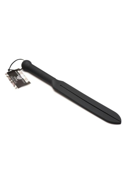 Master Series Stung Silicone Tawse Whip - Black - Image 2